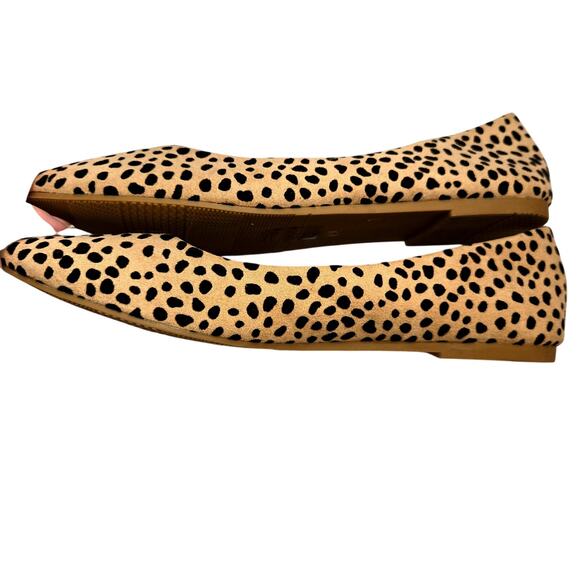 Sheln 9 Women's Flat Shoes Brown Cheetah Print Closed Toe - Picture 2 of 6